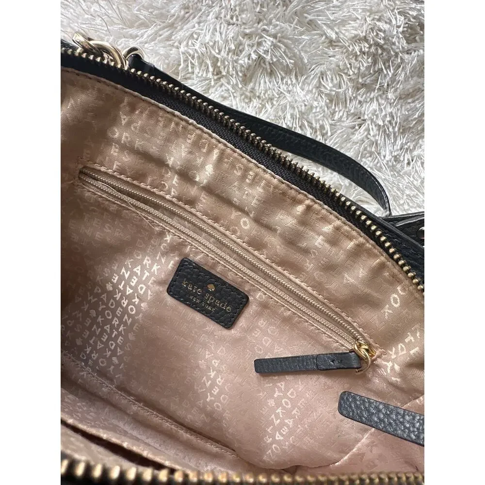 Kate Spade Baxter Street Sevilla Leather Crossbody Asphalt Grey